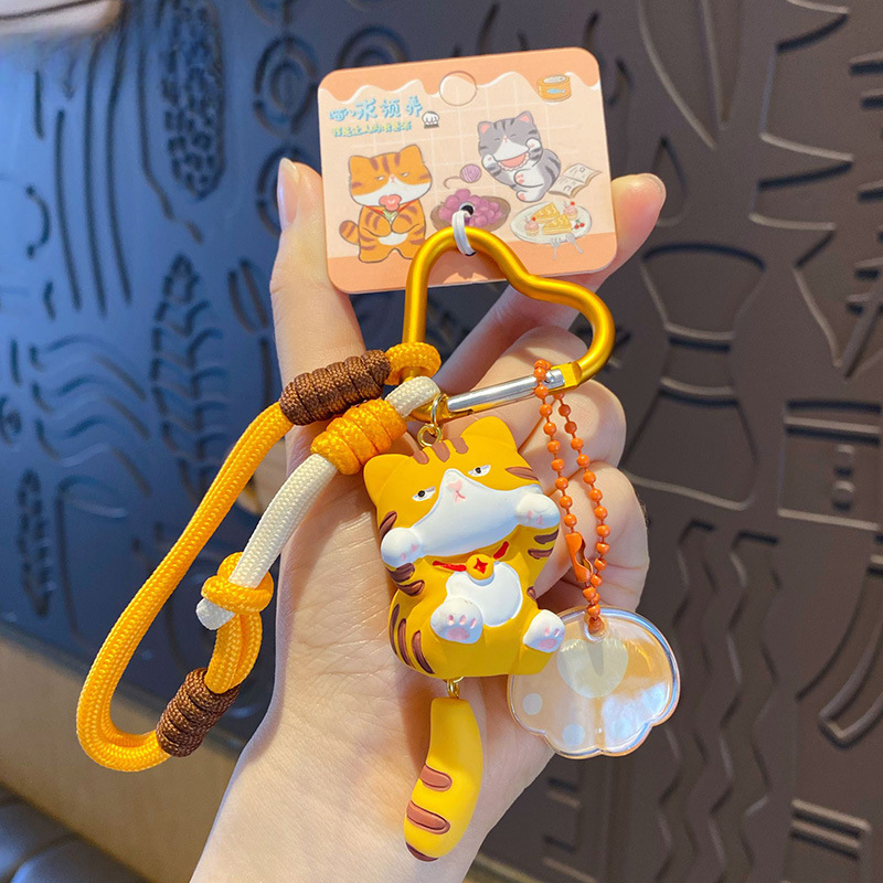Lucky Cat Resin Keychain