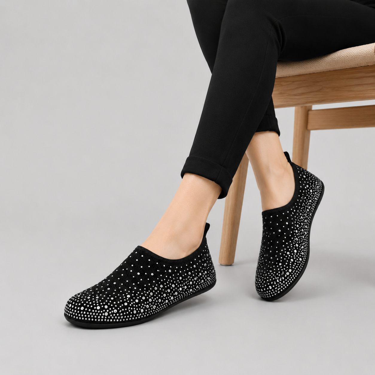Women’s Mesh Rhinestone Fisherman Pumps