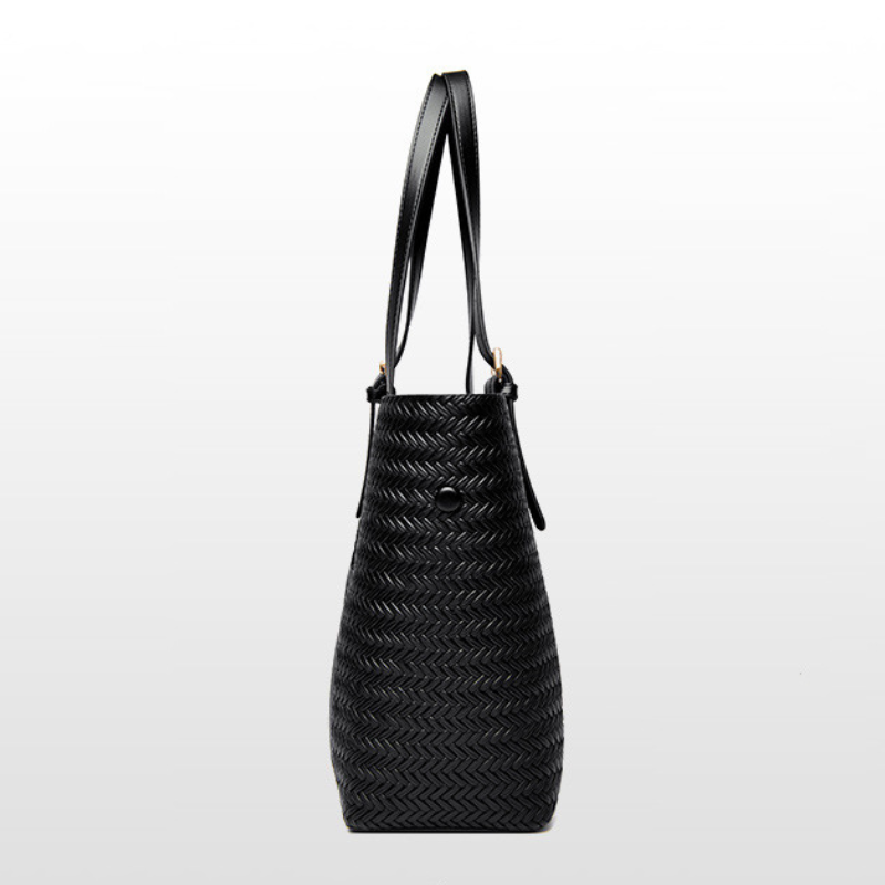 Woven Elegance Large Capacity Fashion Tote Bag