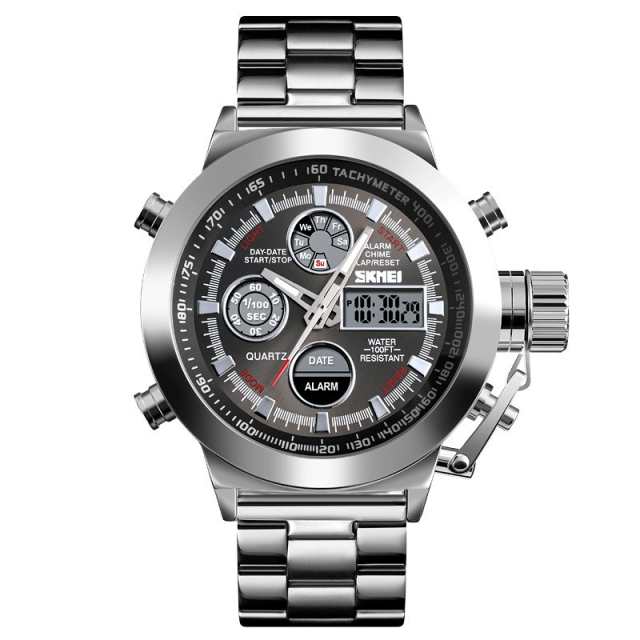 Men's Steel Strap Waterproof Sports Watch