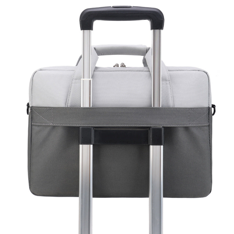Colorblock Oxford Cloth Shockproof Business Laptop Bag