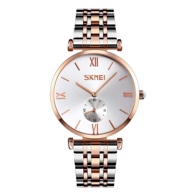 Elegant Slim Dial Steel Quartz Watch for Women