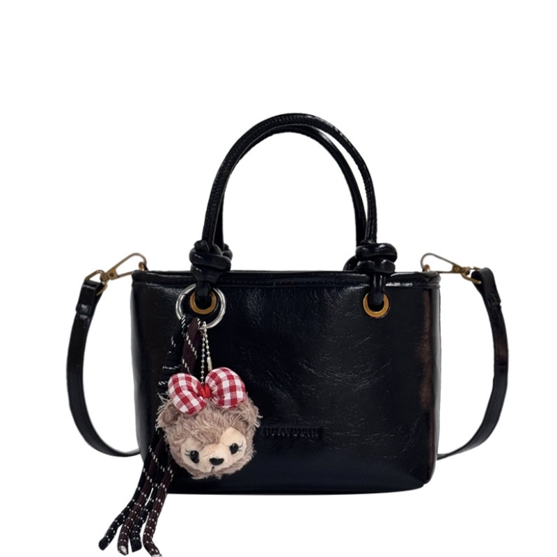 Cognac Vintage Frame Satchel Handbag