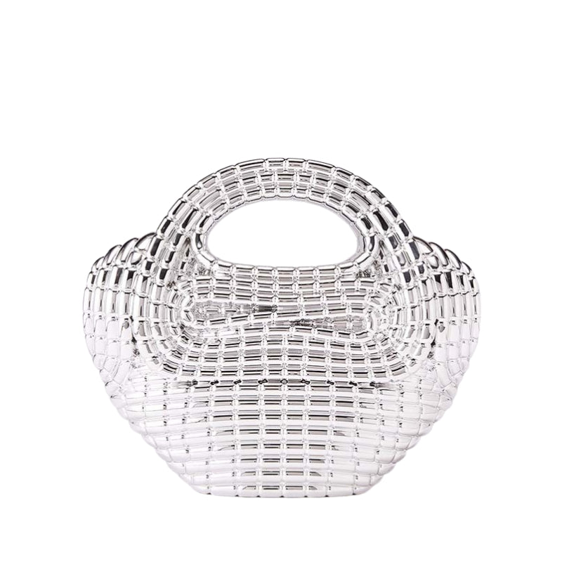 Women's Metallic Woven Clutch