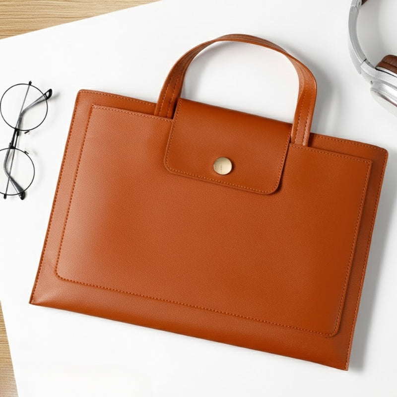 Thickened Waterproof Leather Briefcase Laptop Bag