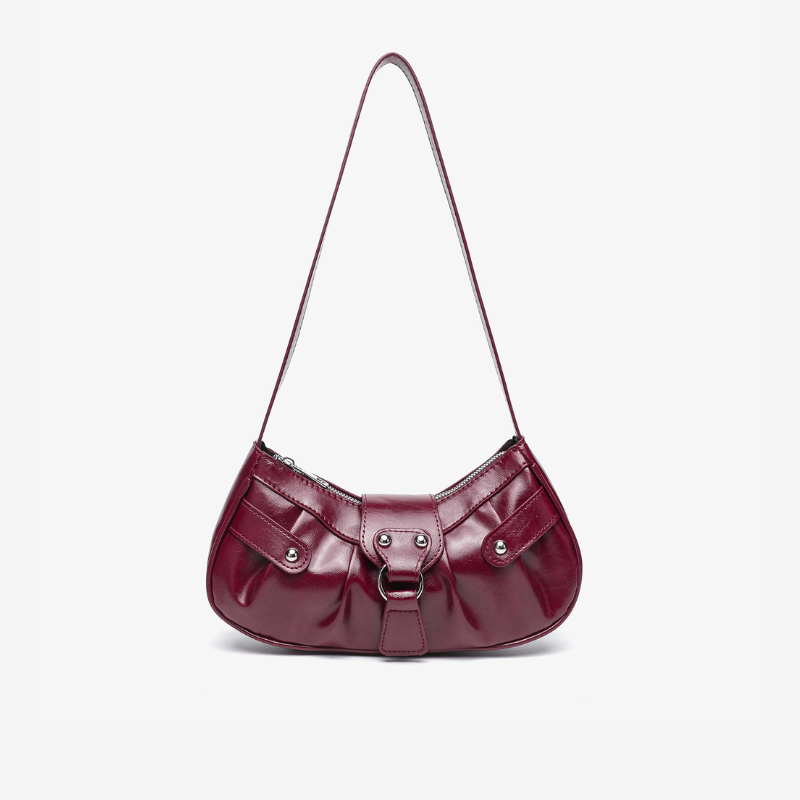 Women's Curved Baguette Shoulder Bag