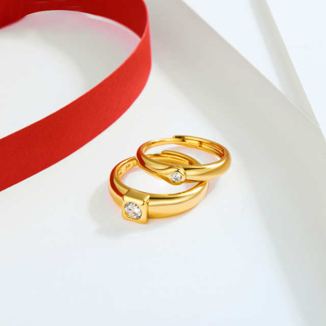 Vintage Alloy Couple Wedding Rings
