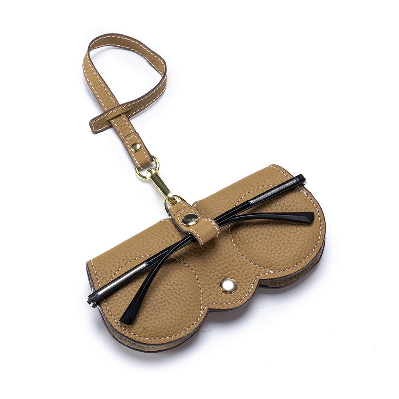 Premium Pebble Grain Eyewear Case Keychain