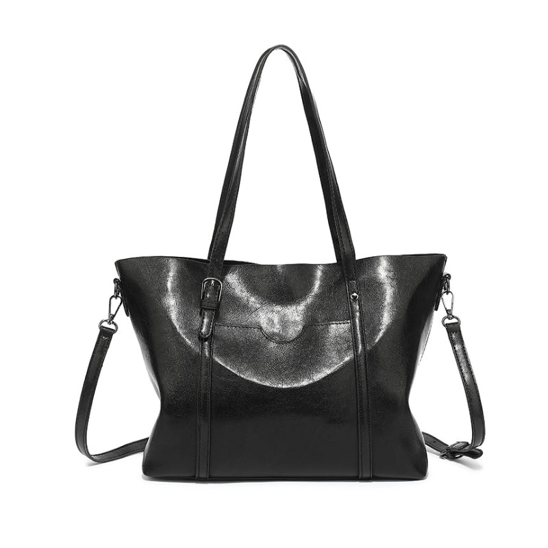 Women's Polished Leather Shoulder Bag