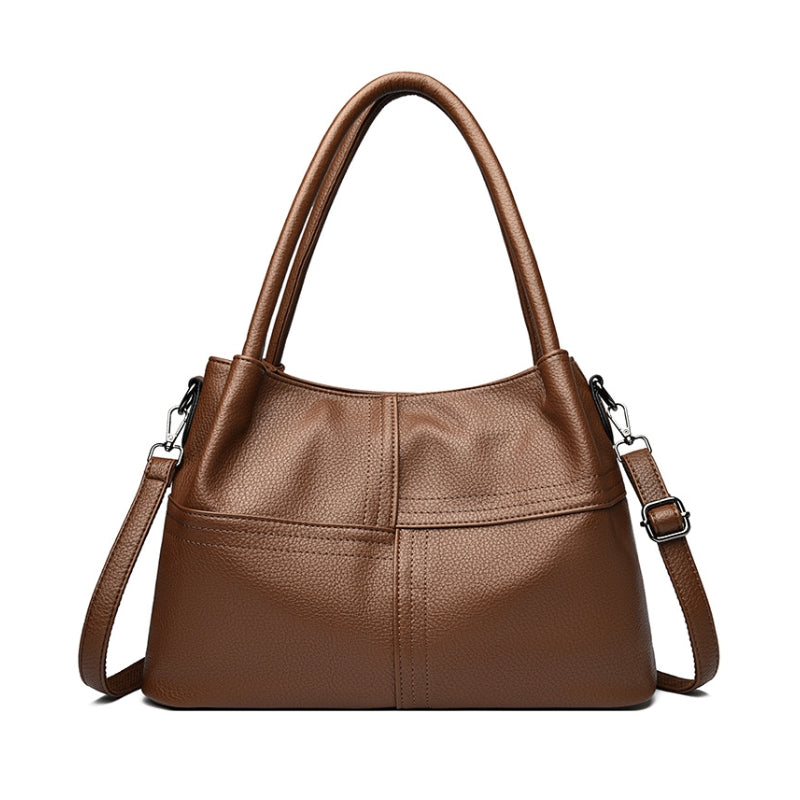 Women's Versatile Multi-Strap Pebbled Shoulder Bag
