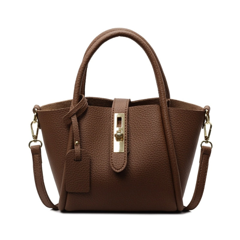 Minimalist Taupe Bucket Handbag