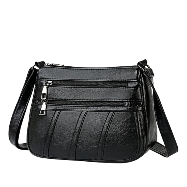 Cognac Organizer Crossbody Bag