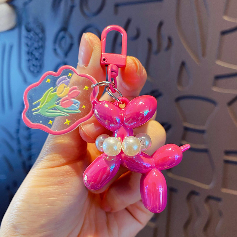 Bubble Puppy Balloon Dog Keychain