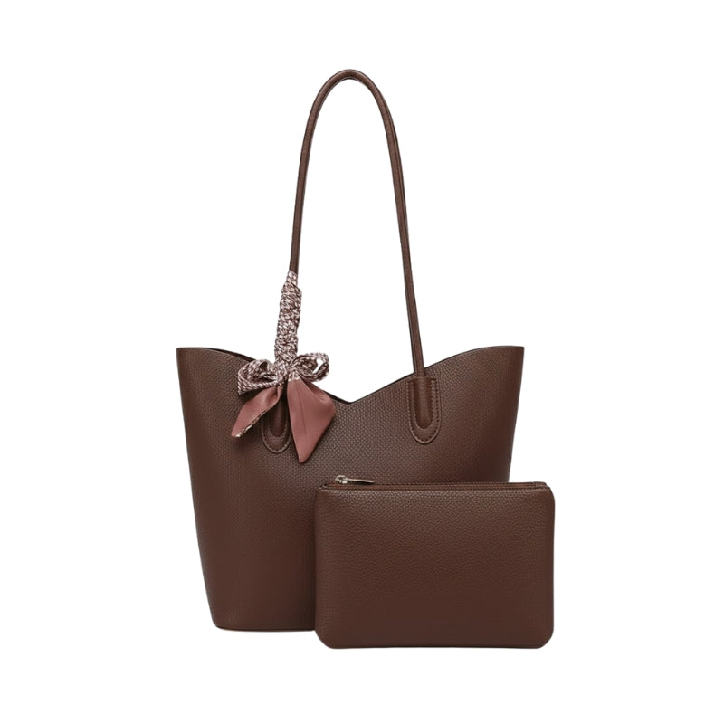 Women's Pebbled Texture Ribbon Accent Sync Set