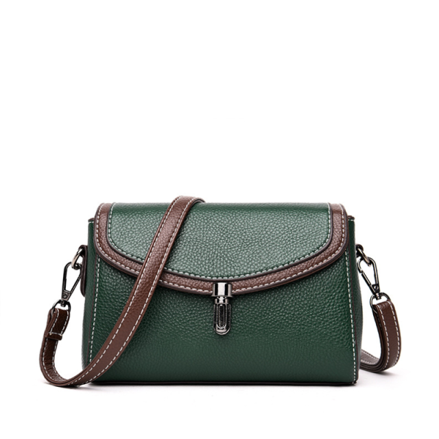 Verona Emerald Leather Crossbody Bag