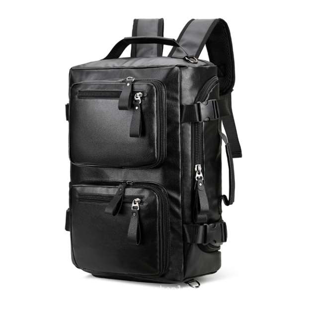 Fashion Business Casual Leather Look Travel Backpack