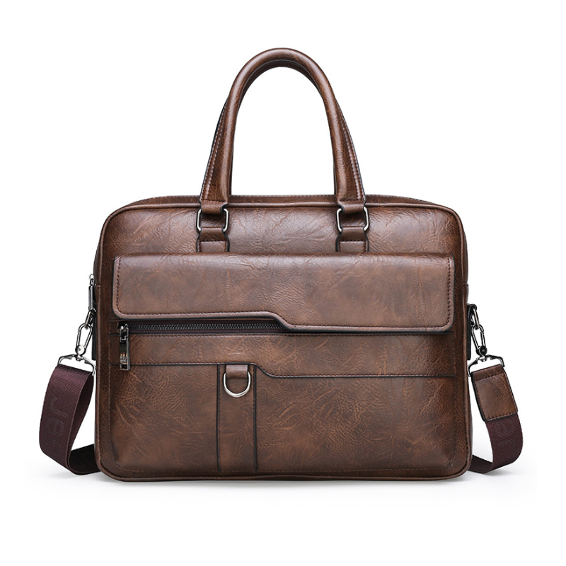Retro Men's Faux Leather Laptop Briefcase