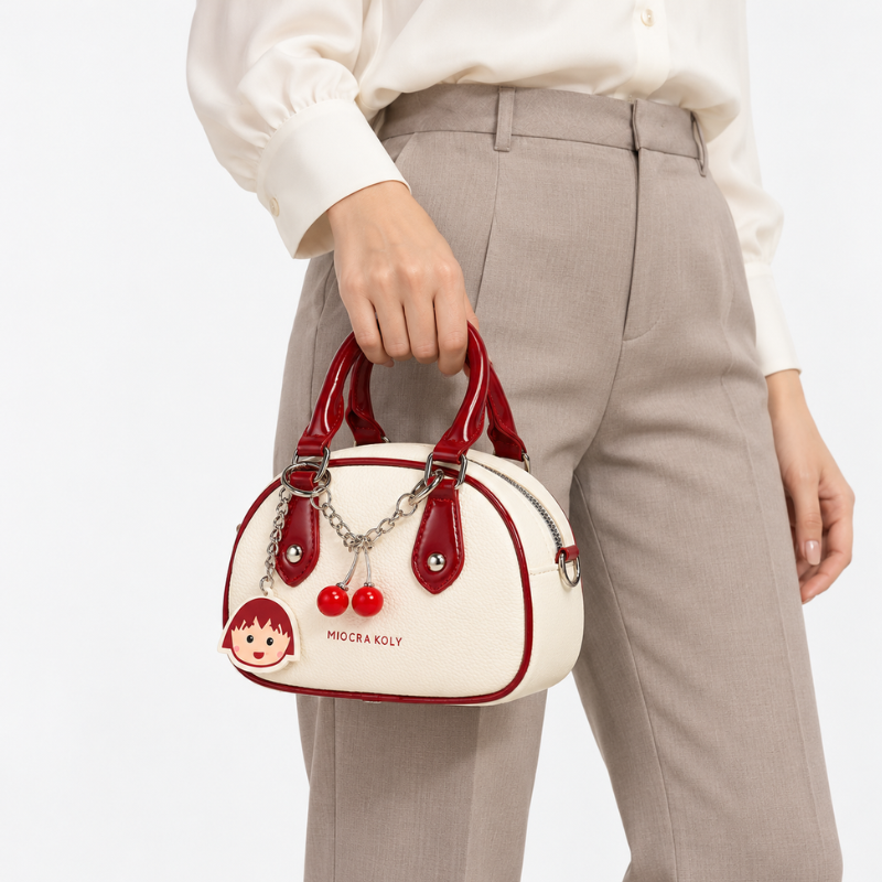 Cherry Belle Contrast Trim Mini Handbag
