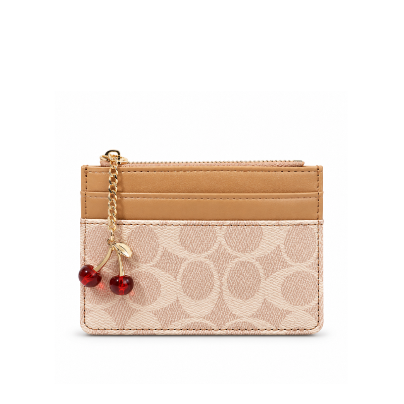 Cherry Monogram Women’s Card Holder