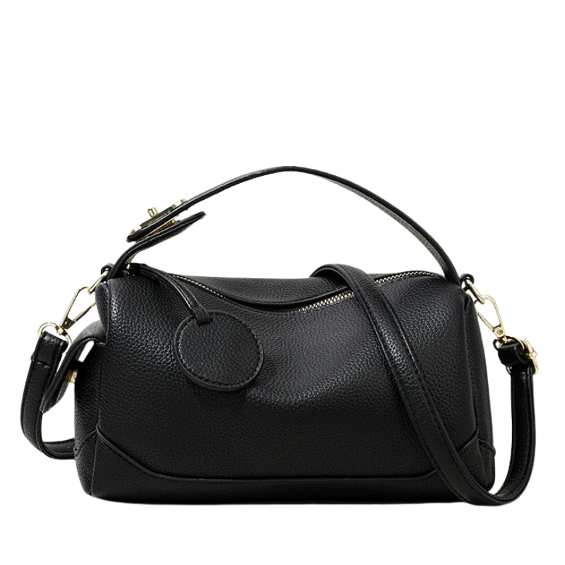 Soft Leather Large Capacity Boston Pillow Bag