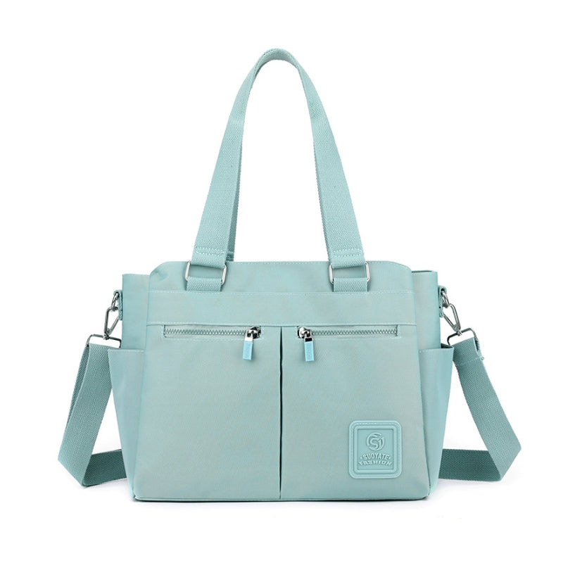 Minimal Shoulder Bag with Zip Pockets