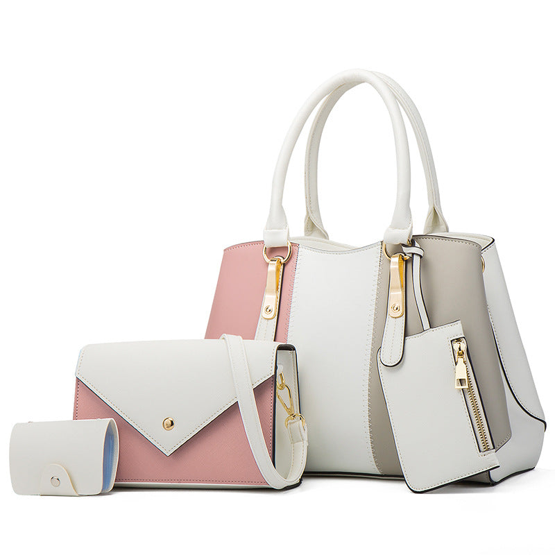 Contrast Color PVC Four-Piece Mother and Child Bag Set