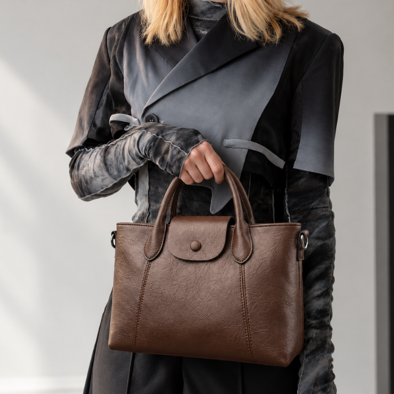 Classic Structured Top Handle Handbag