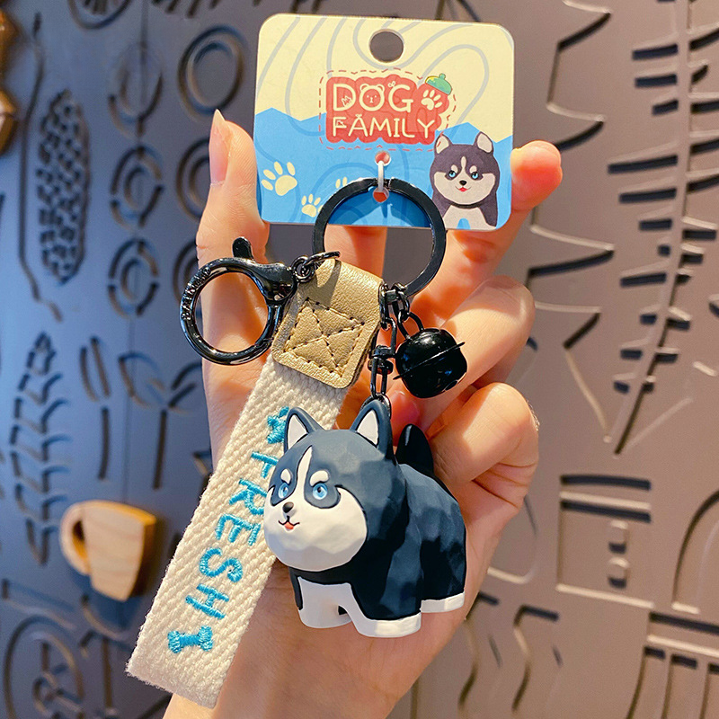 Creative Husky Resin Keychain
