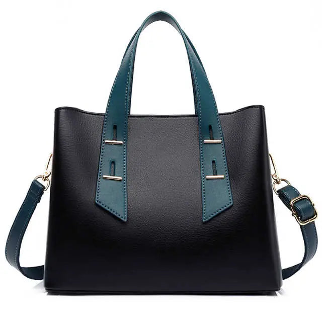 Simple Elegant PU Leather Shoulder Tote Bag