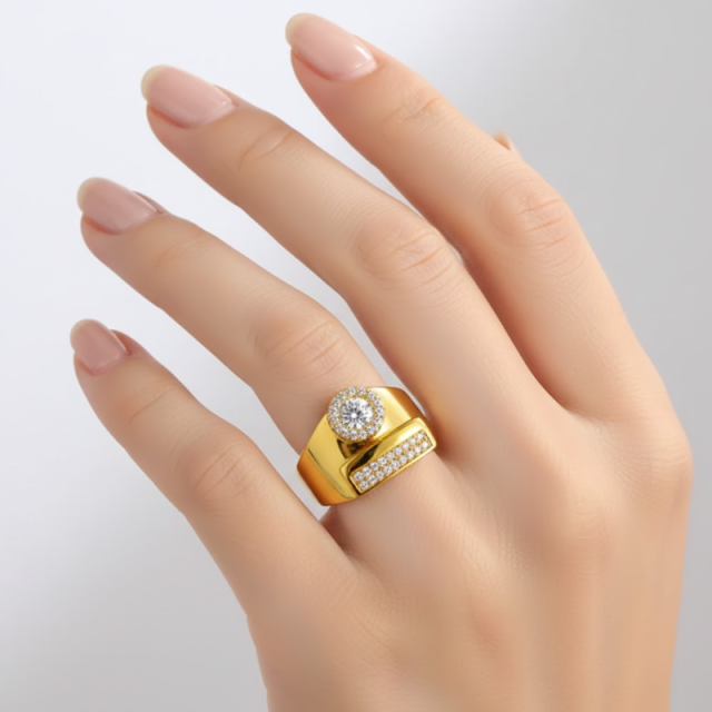 Niche Geometric Fashion Ring