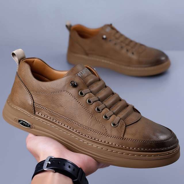 Men's Premium Textured Leather Sneakers