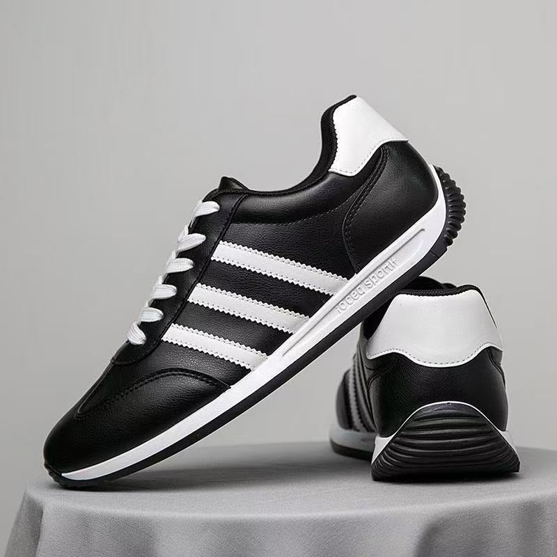 Classic Black & White Stripe Sneakers