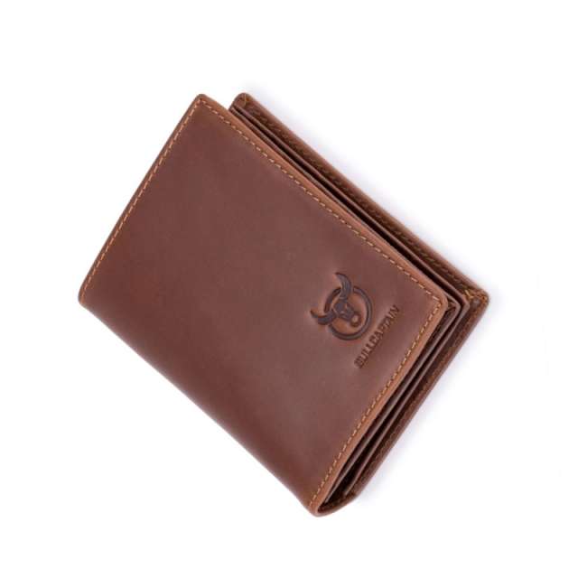 Men's Genuine Leather Top Cowhide Photo Layer Wallet