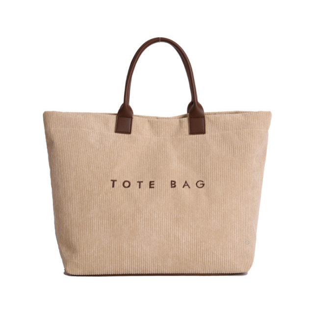 Retro Letter Minimalist Commuter Tote Bag