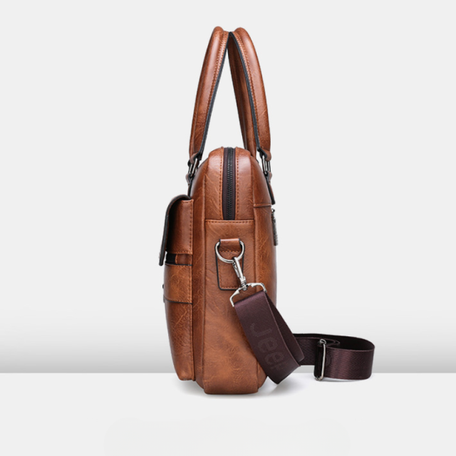 Retro Men's Faux Leather Laptop Briefcase
