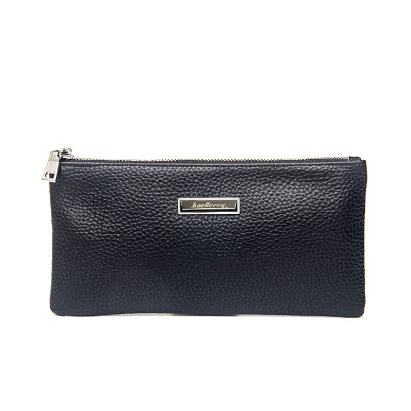 Men’s Genuine Leather Long Zipper Wallet