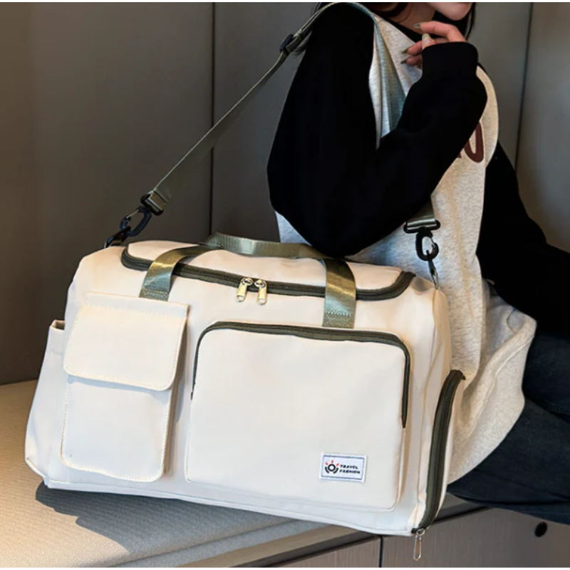 Contrast Color Oxford Sports Training Duffle Bag