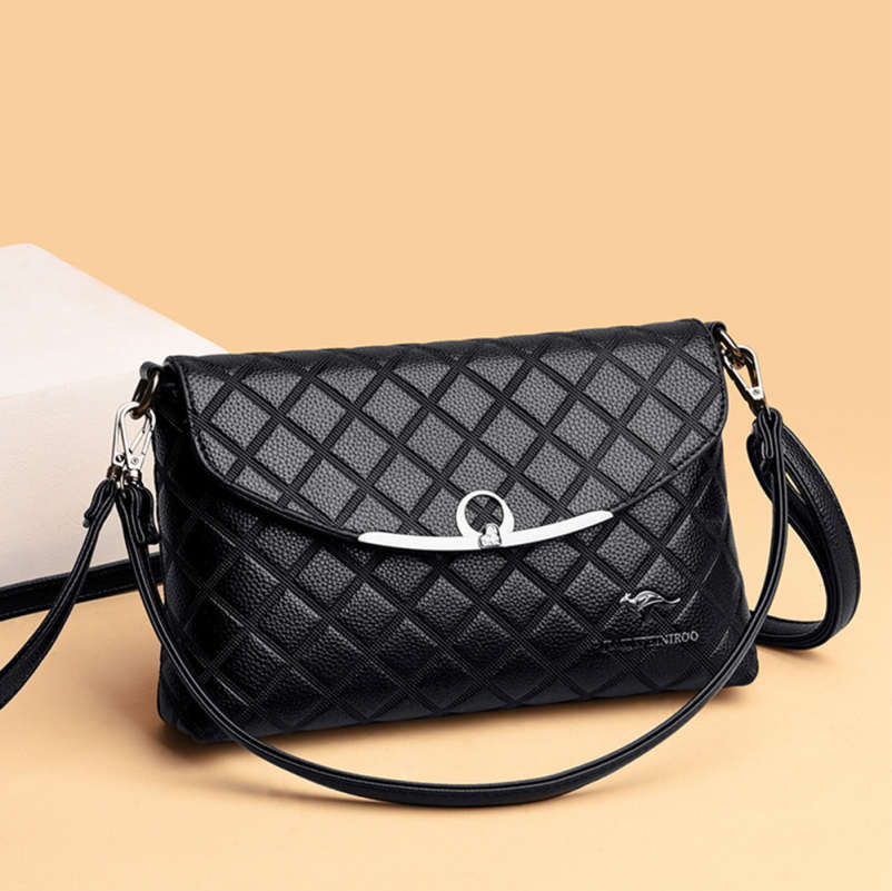 Embossed PU Leather Mother’s Small Square Crossbody