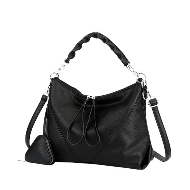 Versatile Large Capacity Shoulder Bag with Pouch