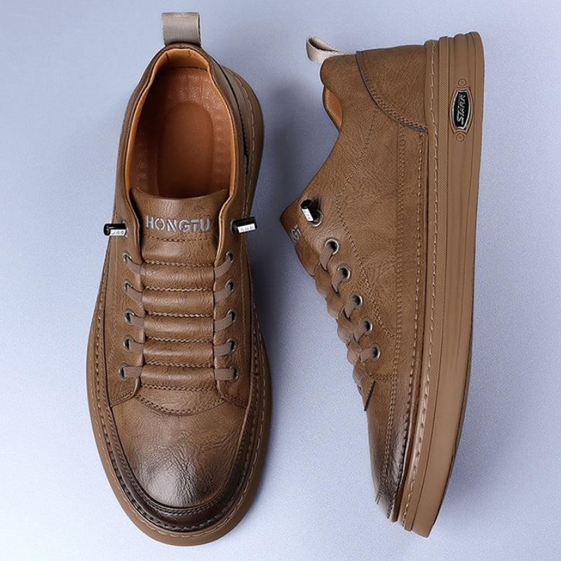 Men's Premium Textured Leather Sneakers