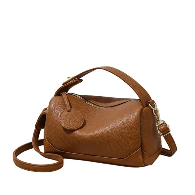 Soft Leather Large Capacity Boston Pillow Bag