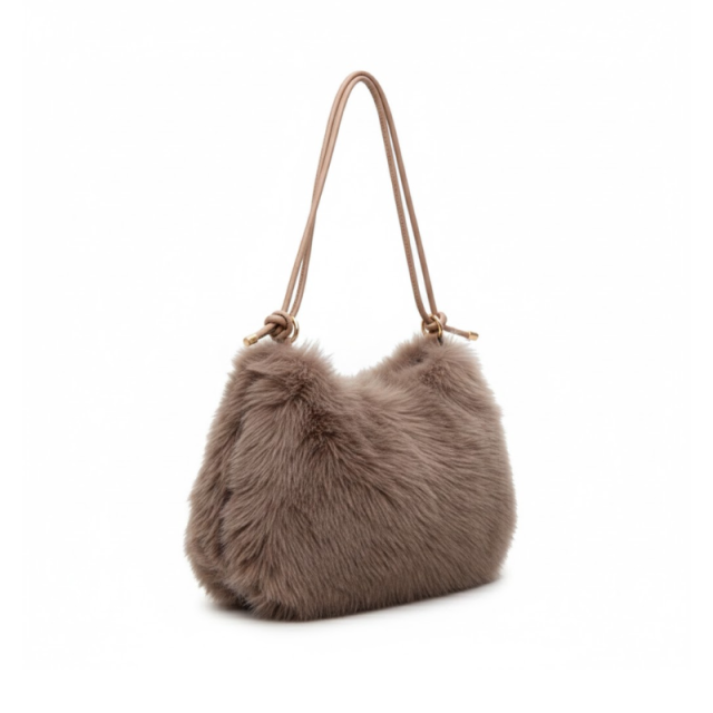 Fuzzy Flair Shoulder Bag
