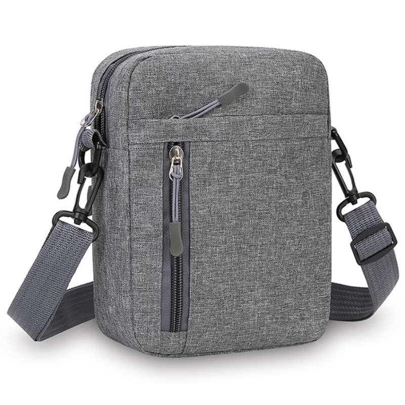 Men's Slim Dual-Zip Everyday Crossbody Bag