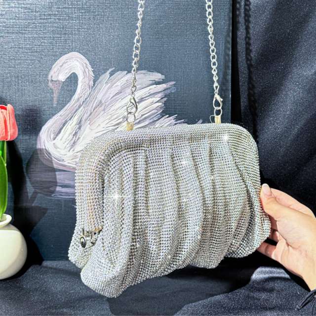 Sparkling Rhinestone Pouch Clutch