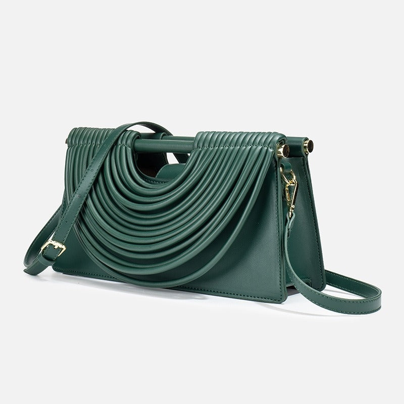 Women's Sculptural Ribbed Handbag