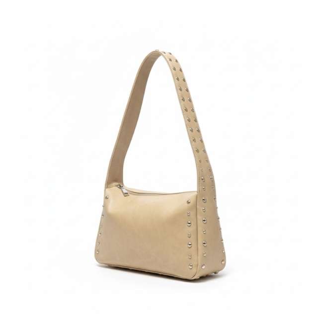 Minimalist Studded Shoulder Bag