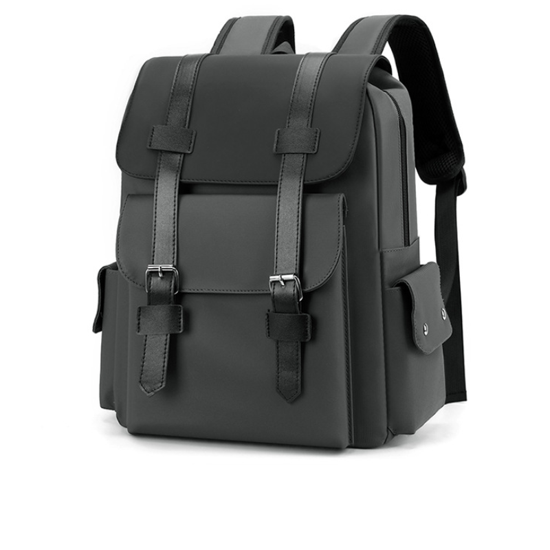 Men's Dual Strap Buckle Flap Everyday Backpack