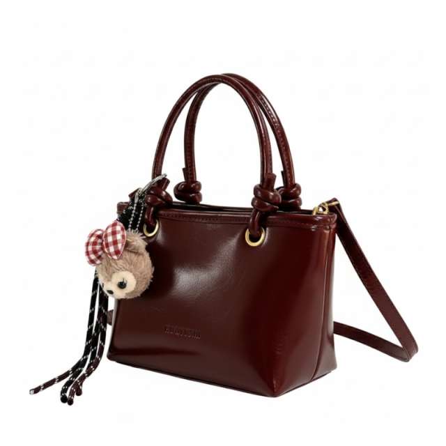 Cognac Vintage Frame Satchel Handbag