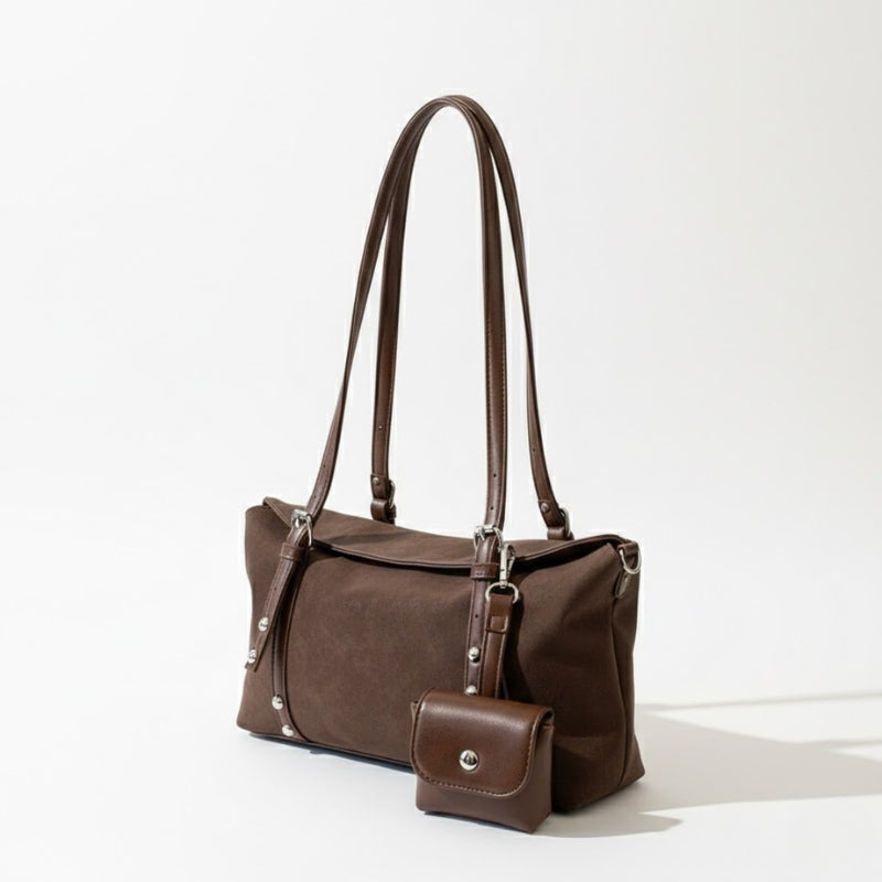 Women's Versatile Shoulder Bag with Mini Pouch