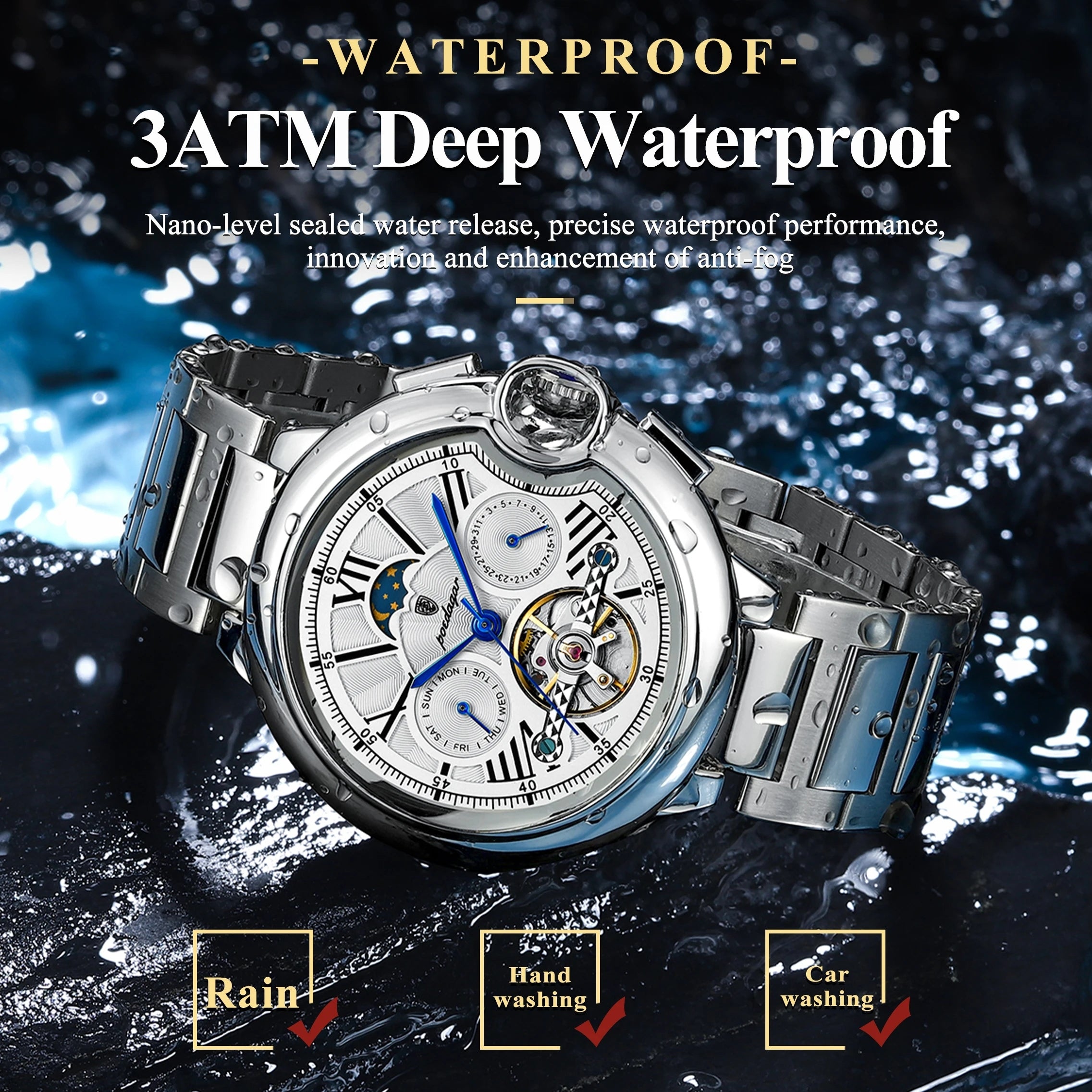 Titan Edge Men’s Mechanical Multifunction Watch